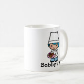 Baker/Koch mit Schokoladenkuchen personalisieren Kaffeetasse (VorderseiteRechts)