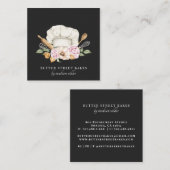 Baker Konditorei Koch Aquarellbäcker Quadratische Visitenkarte (Vorne/Hinten)