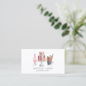 Baker Konditorei Koch Aquarellfarben Backutensiva Visitenkarte (Stehend Vorderseite)