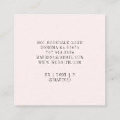 Baker Konditorei Koch Bäcker Tools Mit Monogramm P Quadratische Visitenkarte (Rückseite)