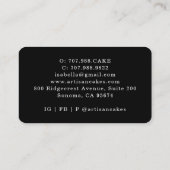 Baker Konditorei Koch Backutensid Schwarz Visitenkarte (Rückseite)