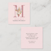 Baker Konditorei Koch Bakers Tools Rosa Quadratische Visitenkarte (Vorne/Hinten)