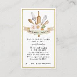 Baker Konditorei Koch Bakers Tools Square Business Visitenkarte