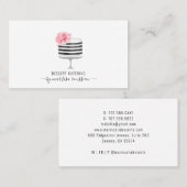 Baker Konditorei Koch Wasserfarbener Kuchen Desser Visitenkarte (Vorne/Hinten)