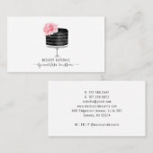 Baker Konditorei Koch Wasserfarbener Kuchen Desser Visitenkarte (Vorne/Hinten)