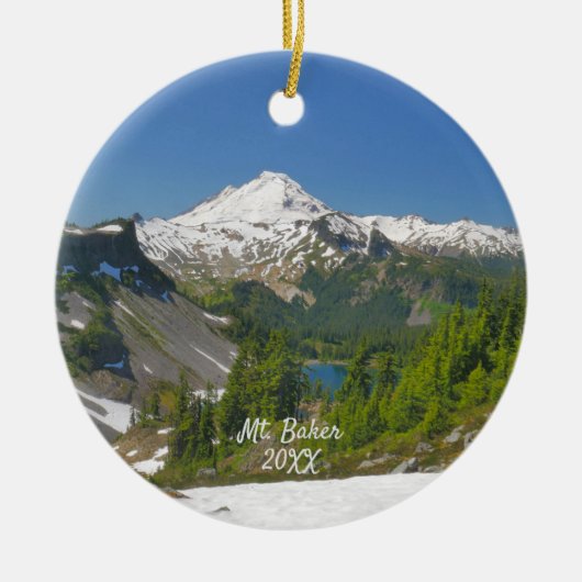 Baker Landscape Foto Circle Ornament (Vorne)