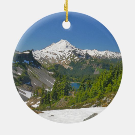 Baker Landscape Foto Circle Ornament (Hinten)