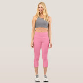 Baker-Miller pink (Vollfarbe) Capri Leggings (Vorderseite)