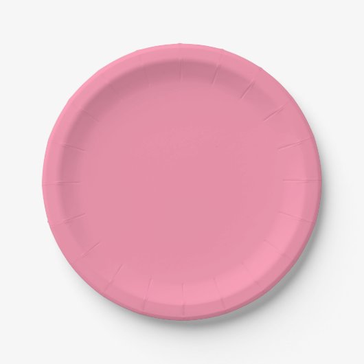 Baker-Miller pink (Vollfarbe) Pappteller (Vorderseite)