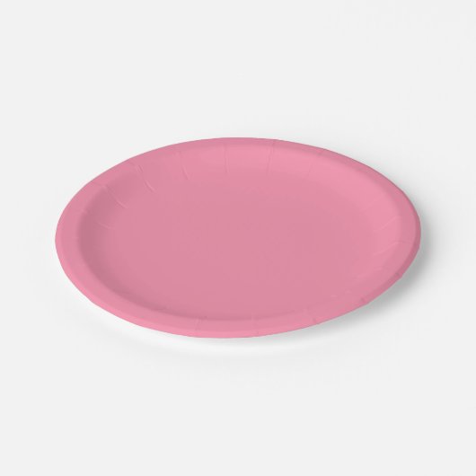 Baker-Miller pink (Vollfarbe) Pappteller (Schrägansicht)