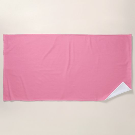 Baker-Miller pink (Vollfarbe) Strandtuch (Vorderseite)