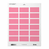Baker Miller Rosa Farbe Adressaufkleber (Vorne)