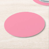 Baker Miller Rosa Farbe Runder Pappuntersetzer (Angewinkelt)