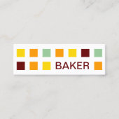 BAKER (mod Quadrate) Mini Visitenkarte (Vorderseite)