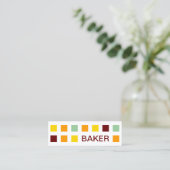 BAKER (mod Quadrate) Mini Visitenkarte (Stehend Vorderseite)