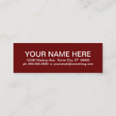 BAKER (Mod-Quadrate) Mini-Visitenkarte Mini Visitenkarte (Rückseite)