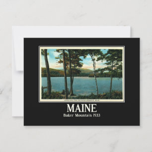 Baker Mountain Maine, 1933 Vintage Inspiriert Postkarte