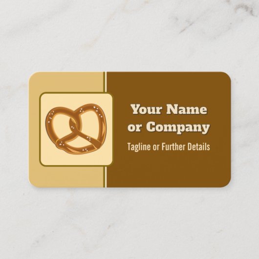 Baker oder Event Caterer Pretzel oder Ihr Logo und Visitenkarte (Vorderseite)