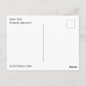 Baker Park Tower Frederick Maryland Postkarte (Rückseite)