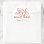 Baker Pastry Chef Baking Tools Product Labels Runder Aufkleber (Tasche)