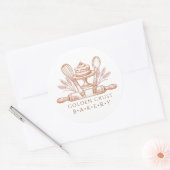 Baker Pastry Chef Baking Tools Product Labels Runder Aufkleber (Umschlag)