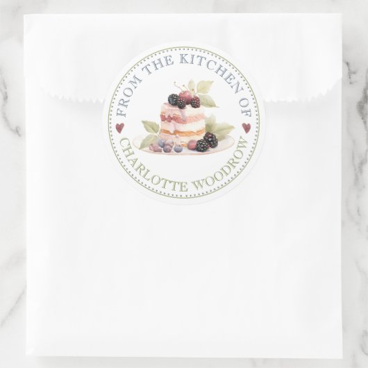 Baker Pastry Chef Cake Dessert Label Sticker (Tasche)