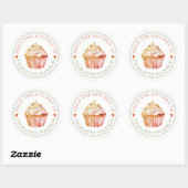 Baker Pastry Chef Cupcake Food Label Sticker (Blatt)