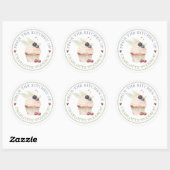 Baker Pastry Chef Cupcake Label Sticker (Blatt)