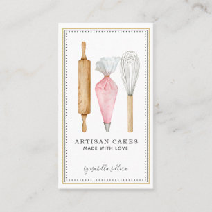 Baker Pastry Chef Tools Business Card Visitenkarte