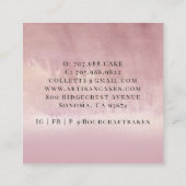 Baker Pastry Koch Bakers Tools Dusty Pink Quadratische Visitenkarte (Rückseite)