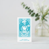 Baker Pastry Koch Dessert Caterer Türkis Blue Visitenkarte (Stehend Vorderseite)