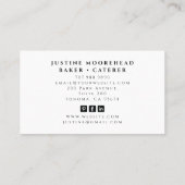 Baker Pastry Koch Dessert Caterer Visitenkarte (Rückseite)