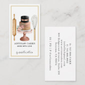 Baker Pastry Koch Elegant Cake Baking Utensitäten Visitenkarte (Vorne/Hinten)