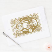 Baker Pastry Koch Gold Produkt Rechteckiger Aufkleber (Umschlag)