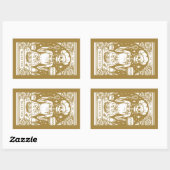 Baker Pastry Koch Gold Produkt Rechteckiger Aufkleber (Blatt)