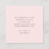 Baker Pastry Koch Pink Bakers Tools Quadratische Visitenkarte (Rückseite)