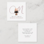 Baker Pastry Koch Rosa Eleganter Kuchen Quadratische Visitenkarte (Vorne/Hinten)