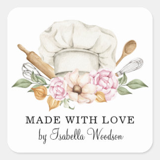 Baker Pastry Koch Tools des Trade Product Label Quadratischer Aufkleber