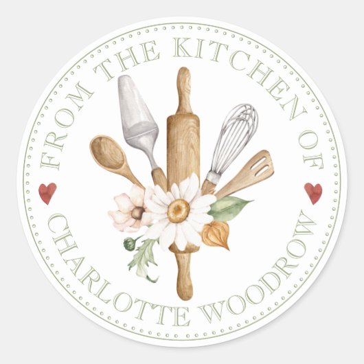 Baker Pastry Koch Tools Food Label Aufkleber (Vorderseite)