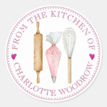 Baker Pastry Koch Tools Food Label Aufkleber