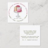 Baker Pastry Köche Business Card Quadratische Visitenkarte (Vorne/Hinten)