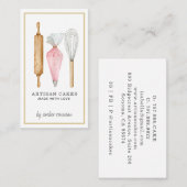 Baker Pastry Köche Business Card Visitenkarte (Vorne/Hinten)
