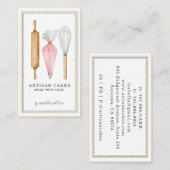 Baker Pastry Köche Tools Business Card Visitenkarte (Vorne/Hinten)
