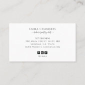 Baker Pastry Köche Watercolor Pastete Desserts Visitenkarte (Rückseite)