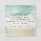 Baker Pastry Köche Watercolor Quadratische Visitenkarte (Rückseite)