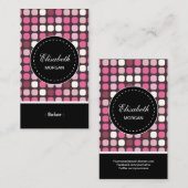 Baker-Pink-Polka-Muster Visitenkarte (Vorne/Hinten)