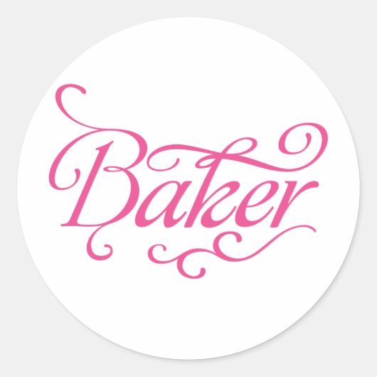 Baker Pink Sticker (Vorderseite)