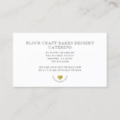 Baker Pstry Koch Dessert Caterer Baker's Tools Visitenkarte (Rückseite)