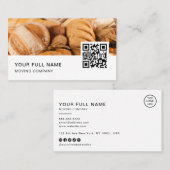 Baker QR-Logokombination Social Media Visitenkarte (Vorne/Hinten)