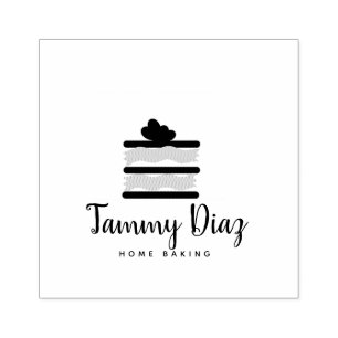 Baker-Schichttorte-Cupcake-Logo Gummistempel